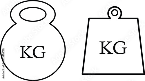 Weight icon set. Mass and measurement symbols. Scale sign. Heavy and load balance designDumbbel icon set. Gym and fitness symbols. Weight sign.