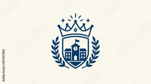 Elegant Royal School Emblem