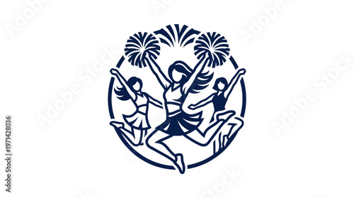 Cheerleaders in Action Logo