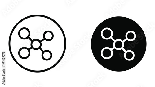 Fotografi Contrasting circle patterns with varying filled and unfilled inner circles