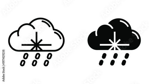 Comparison of sunny intervals and heavy rain from different cloud types