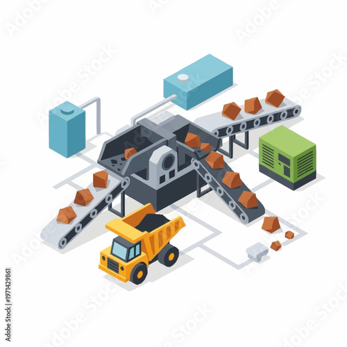 Industrial Mining Conveyor Belt Processing Plant Equipment.