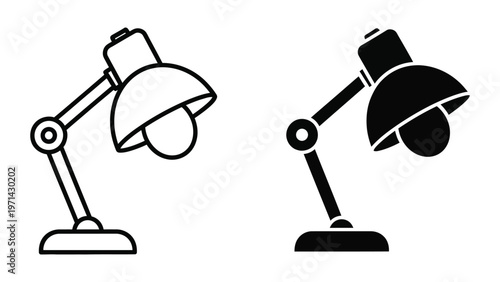 Comparison of a regular desk lamp and a modern adjustable floor lamp