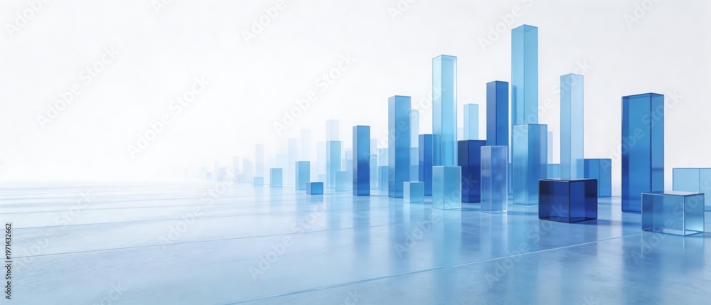 Fototapeta premium Blue transparentabstract background
