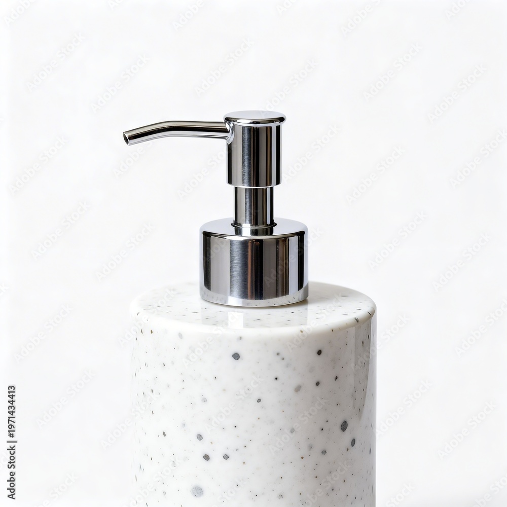 Obraz premium Marble-like ceramic soap dispenser with pump