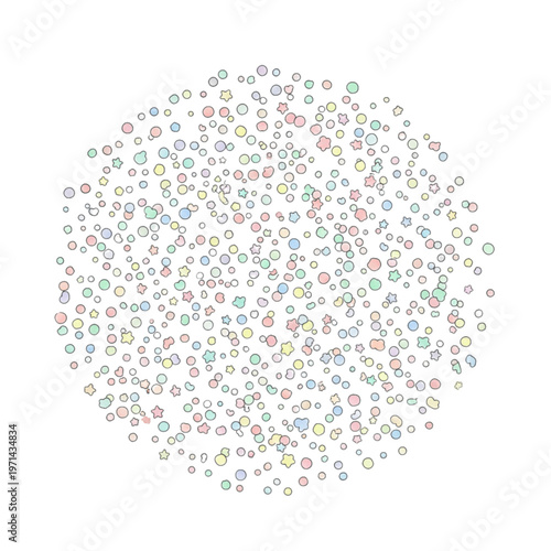 vector illustration of a circle of stars