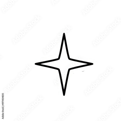 silver star on white background