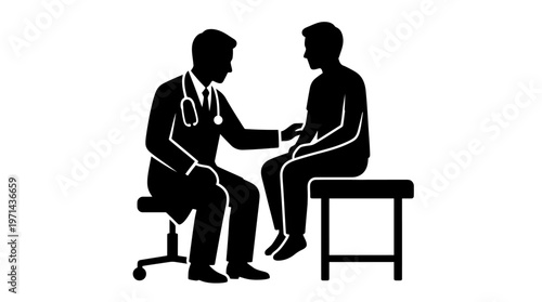 Doctor and patient in consultation.