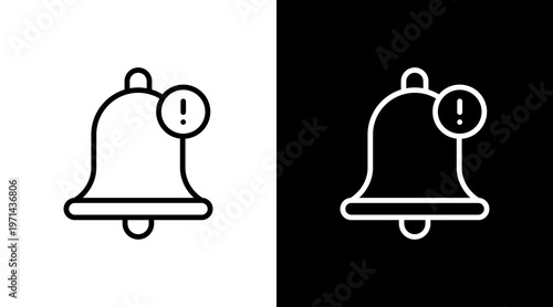 Alert Notification White Icon Set Design