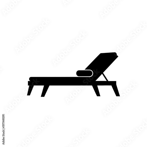 Silhouette of a Modern Lounge Chair for Relaxation and Leisure Activities