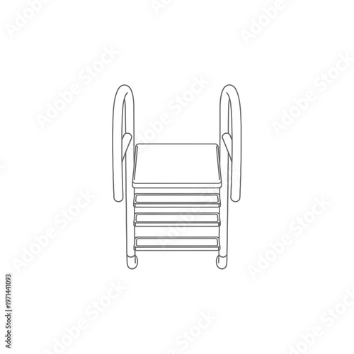 Silhouette Of A Simple Folding Chair Design