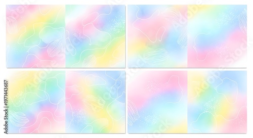 Pastel colorful tie dye patterns background.