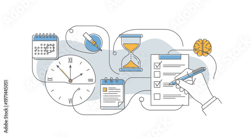 Hand holding pen over document.