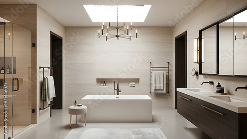 Modern luxury bathroom interior design. 