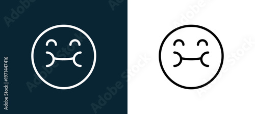 Two-color fat outline icon pair in black and white, editable stroke vector illustration for web, mobile apps, UI design, branding, and print from classics