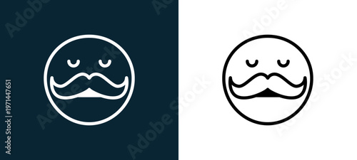 Two-color sir outline icon pair in black and white, editable stroke vector illustration for web, mobile apps, UI design, branding, and print from classics