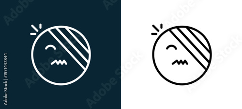 Two-color injury outline icon pair in black and white, editable stroke vector illustration for web, mobile apps, UI design, branding, and print from classics