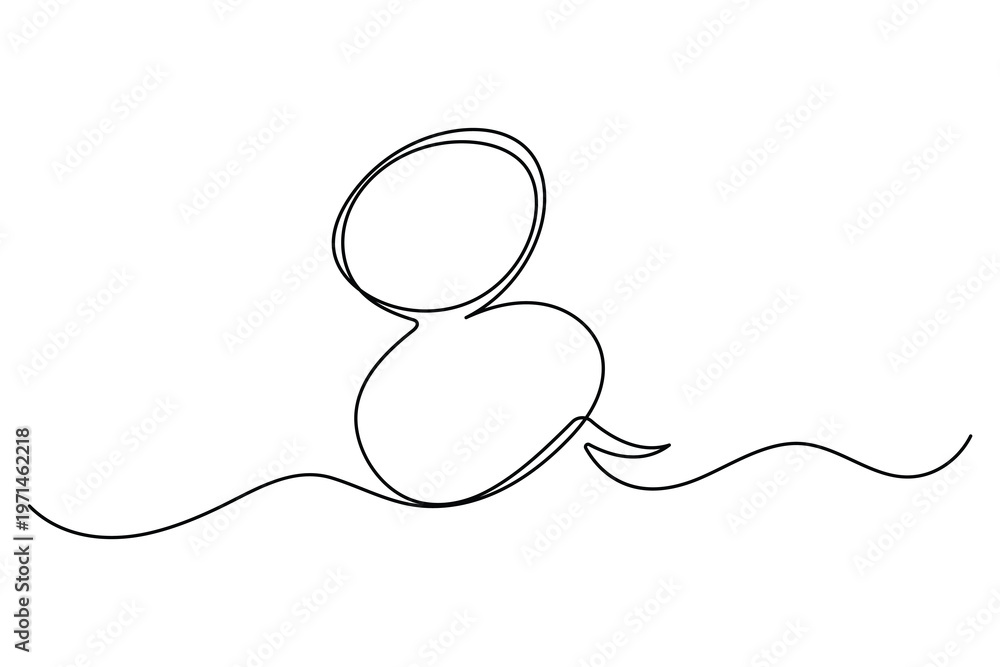Obraz premium Speech bubble continuous one line drawing abstract flowing dialogue concept vector illustration 