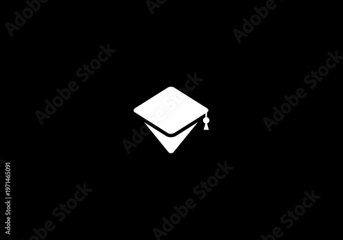 graduation gown logo vector illustration