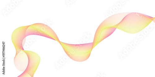 Abstract colorful background with a flowing wave pattern featuring vibrant rainbow curves and motion lines in a vector art design backdrop