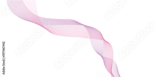 Abstract pink and purple smoke swirls create a smooth colorful wave pattern with a silk texture and motion flow on a white backdrop illustration