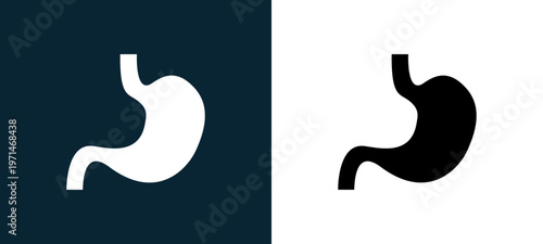 Two-color stoh outline icon pair in black and white, editable stroke vector illustration for web, mobile apps, UI design, branding, and print from body parts