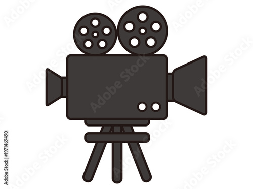 映画の撮影用ビデオカメラのイラスト素材