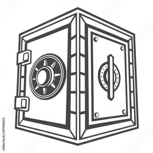 Heavy duty security safe box or vault for protecting valuable assets and money