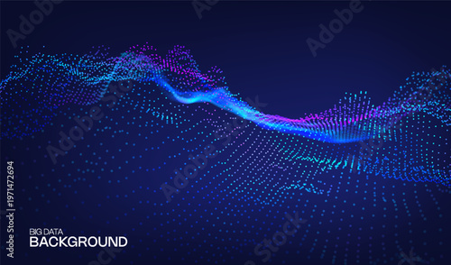 Digital technology ai abstract business blue background for future science and data banner concept. Network connection flow design for cyberspace and big data presentation.