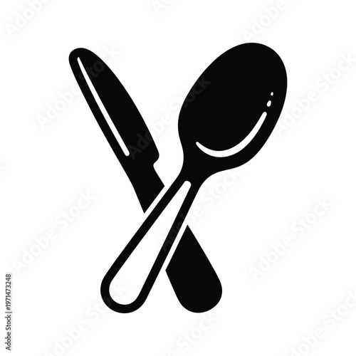 A crossed spoon and knife icon representing dining or culinary tools.