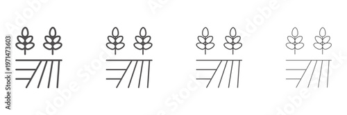 Agriculture collection of icon styles