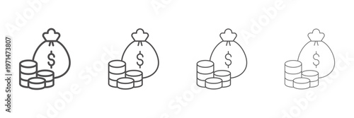 Finance collection of icon styles