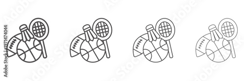 Sport collection of icon styles