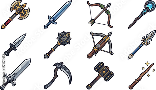 Collection of fantasy medieval weapons 1.