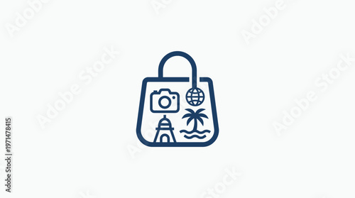 Travel Shopping Bag Logo