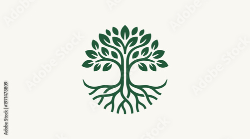 Elegant Tree Logo Design on Light Background