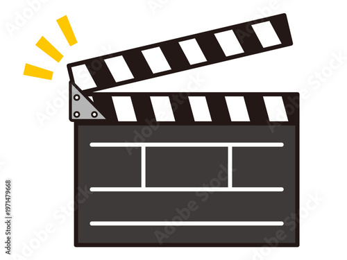 カチンコのイラスト素材