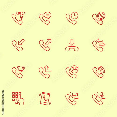 Telephone artful useful trendy stylish design vector Illustration cute colorful background