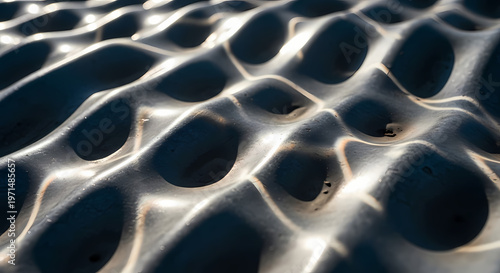 Abstract close-up of textured surface with wavy geometric patterns