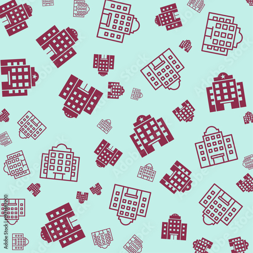 Hotel Building artful useful trendy stylish design vector Illustration pretty colorful background