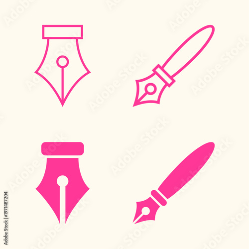 Pen artful useful trendy stylish design vector Illustration attractive colorful background