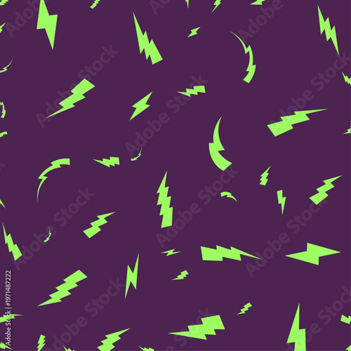 Lightning bolt artful useful trendy stylish design vector Illustration pretty colorful background