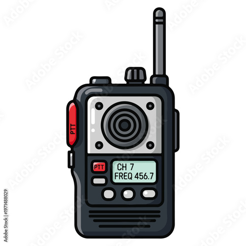 walkie talkie cartoon vector illustration design