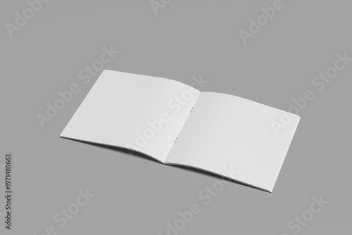 Square Magazine Book Mockup Top View