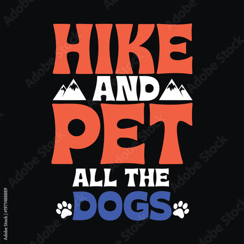 Bold red and black typography with dog paw on black background text