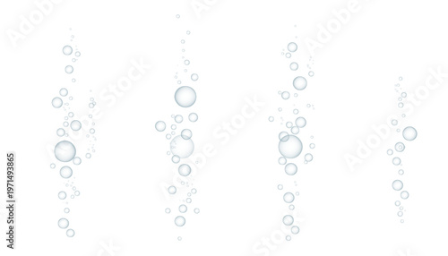 Water vector sparkle with under sea underwater for isolated effect air. Drop 3d background with fizzy stream flow for soda realistic soap. Effervescent liquid water with dive under aquarium.