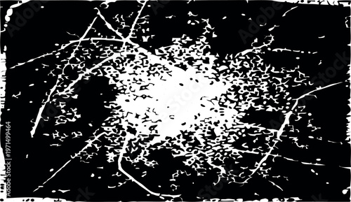 Abstract black and white explosion a dynamic burst of energy and light in a chaotic composition