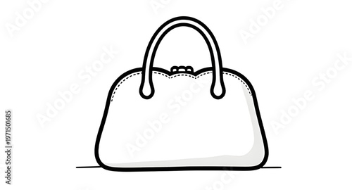 handbag line drawing, black handbag outline, purse line art, bag outline icon, handbag sketch illustration, tote bag drawing, fashion bag illustration, handbag vector illustration, purse clipart illus