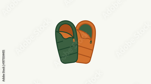 Two Cozy Sleeping Bags for Camping