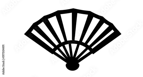 fan, folding, handfan, sensu, asian, japanese, oriental, traditional, culture, heritage, accessory, fashion, elegant, decorative, ornament, vintage, classic, design, art, icon, symbol, silhouette, bla